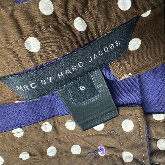 Marc by Marc Jacobs Shorts Preppy Purple Cotton Twee Nautical Size 6 Small - Picture 5 of 7